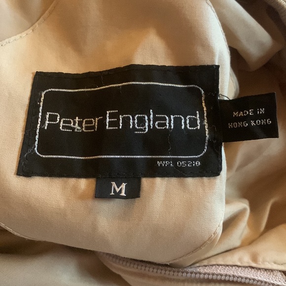 Vintage 80s Tan Khaki Zip Up Front Long Sleeve Collared Utility Bomber Jacket - Picture 16 of 16